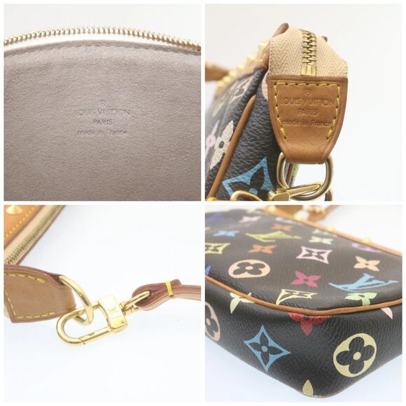 LOUIS VUITTON Monogram Multicolor Pochette Accessoires Pouch Black - Picture 10 of 14